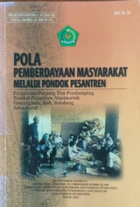 Image of Pola pemberdayaan masyarakat melalui pondok pesantren