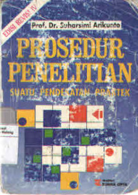 Image of Prosedur Penelitian Suatu Pendekatan Praktek