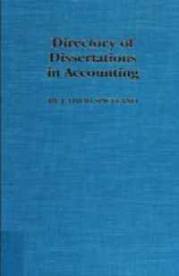 Image of Directory of Dissertations in Accounting