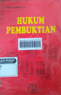 Image of Hukum pembuktian