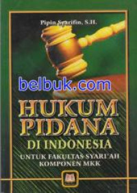 Image of Hukum pidana  di indonesia : untuk fakultras syariah komponen mkk