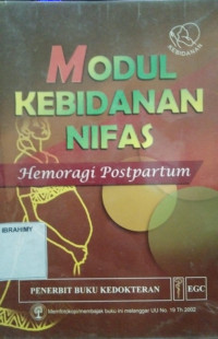 Image of Modul Kebidanan Nifas Hemoragi Postpartum