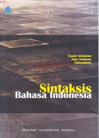 Image of Sintaksis bahasa indonesia