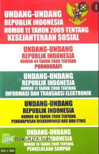 Image of Undang-Undang Republik Indonesia Nomor 11 Tahun 2009 Tentang Kesejahteraan Sosial