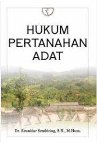 Image of Hukum pertanahan adat