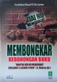 Image of Membongkar kebohongan buku : mantan kiai nu menggugat sholawat & dzikir syirik