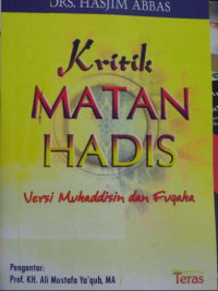 Image of Kritik matan hadis versi muhaddisin dan fuqaha