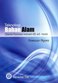Image of Teknologi Bahan Alam : (serial farmasi industri-2)